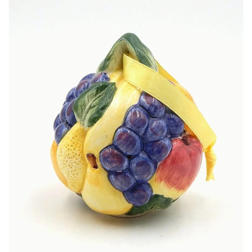 Fitz And Floyd Figurine Hand Painted Pomander Ceramic Caribbean Fruit 1989